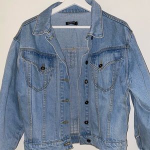 Nasty Gal Light-wash Oversized Jean Jacket